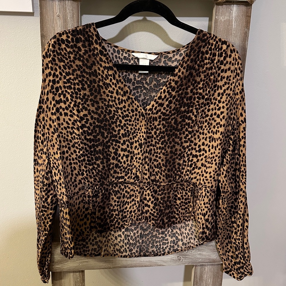 H&M Cheetah Print Blouse